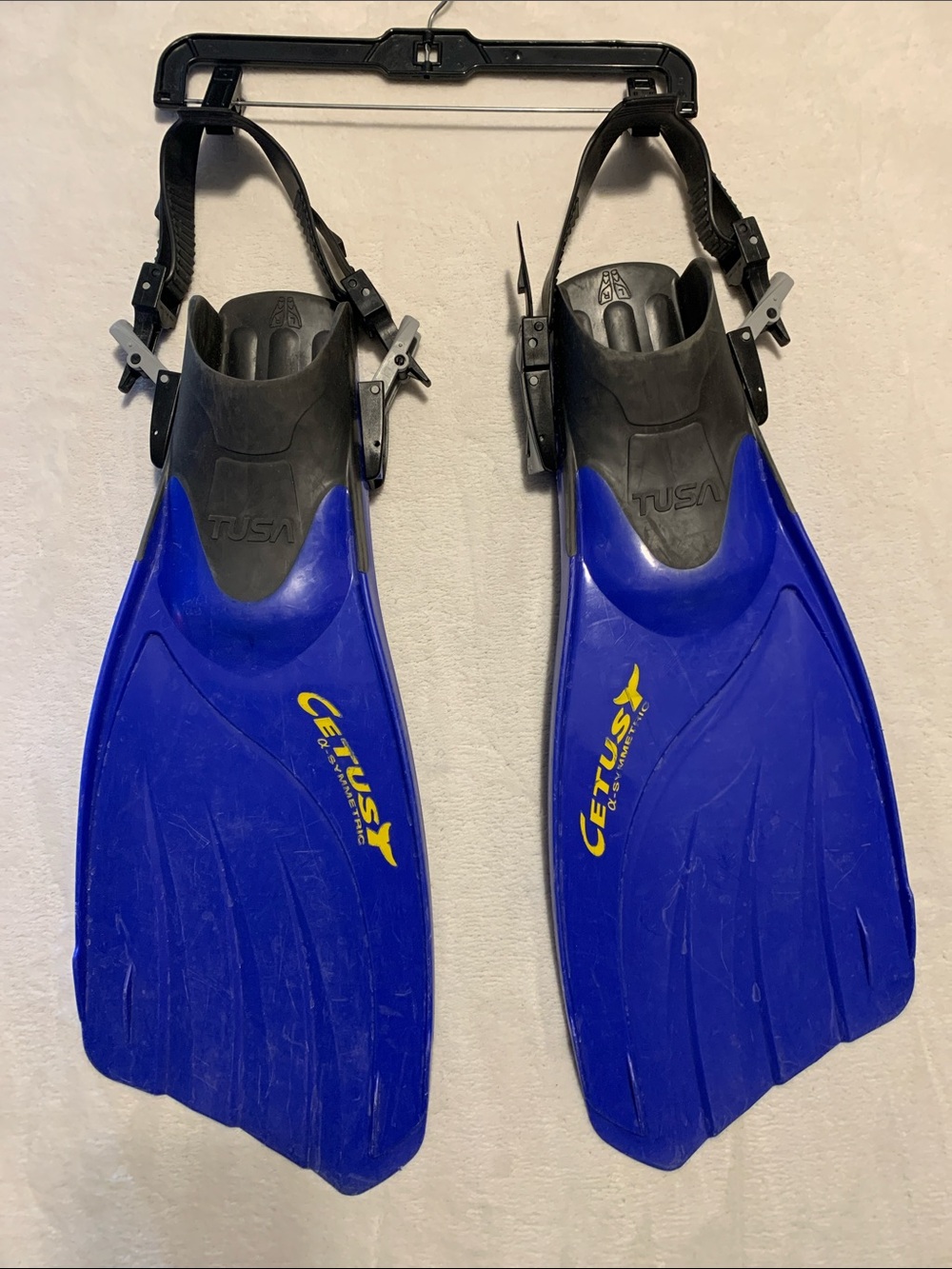 Tusa Scuba Fin Open Heel Cetusy Symmetric Size Diving Bungee Strap Size 5-7